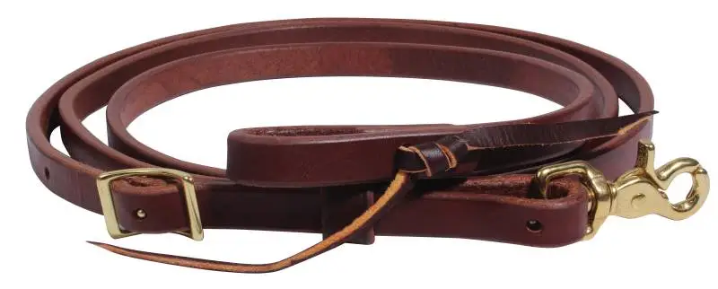Ranch Heavy Oil Harness Leather Roping Reins 2 Ranch Heavy Oil Harness Leather Roping Reins - Image 2