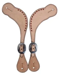 Buckstitched Roughout Spur Straps