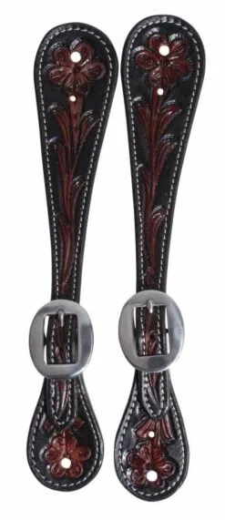Black Floral Spur Straps -Professional Choice Shop F143864058