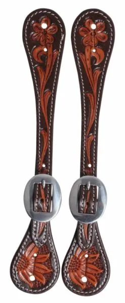 Chocolate Floral Spur Straps -Professional Choice Shop F143864062