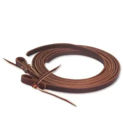 Burgundy Latigo Split Reins With Waterloops