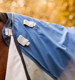 Rambo® Autumn Series Turnout (0g Outer With 100g Liner) 20 Rambo® Autumn Series Turnout (0g Outer With 100g Liner) -Professional Choice Shop aaapk0 bj00 rambo autumn series horse blanket hood loop velcro close up